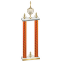 Double Orange Carbon Fiber Victory Chess Trophy