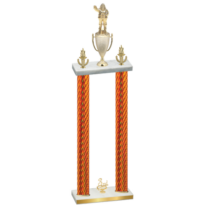 Double Orange Carbon Fiber Third Place Holiday Trophy