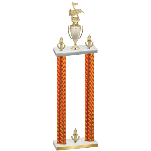 Double Orange Carbon Fiber Victory Music Trophy
