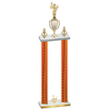 Double Orange Carbon Fiber Second Place Academics Trophy