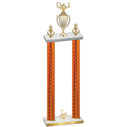 Double Orange Carbon Fiber Second Place Academics Trophy