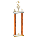 Double Orange Glacier Fourth Place Soccer Trophy