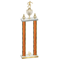 Double Orange Glacier Fourth Place Soccer Trophy