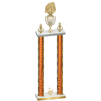 Double Orange Glacier Second Place Soccer Trophy