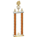 Double Orange Glacier Fourth Place Soccer Trophy