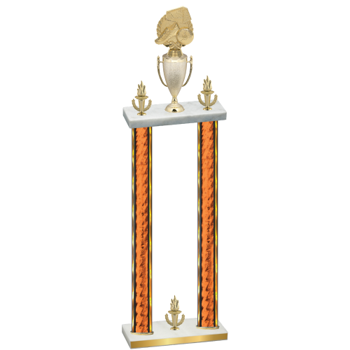 Double Orange Glacier Victory Soccer Trophy