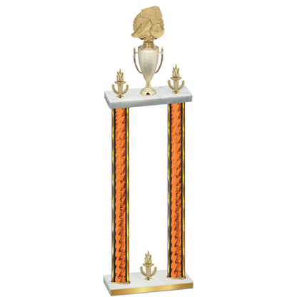 Double Orange Glacier Victory Soccer Trophy
