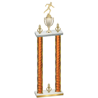 Double Orange Glacier Victory Running Trophy