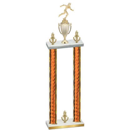 Double Orange Glacier Victory Running Trophy