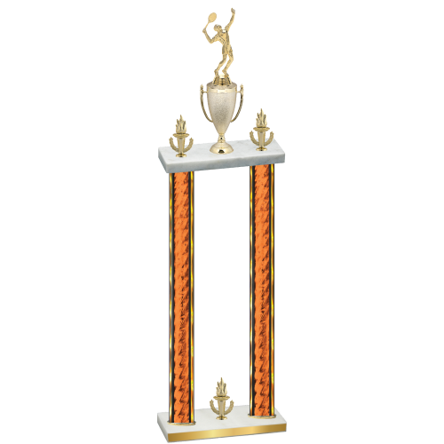 Double Orange Glacier Victory Tennis Trophy