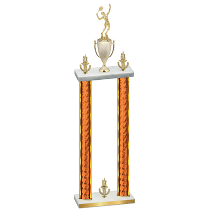 Double Orange Glacier Victory Tennis Trophy