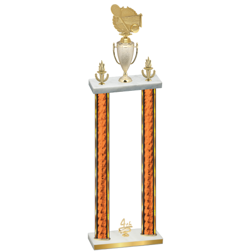 Double Orange Glacier Fourth Place Tennis Trophy