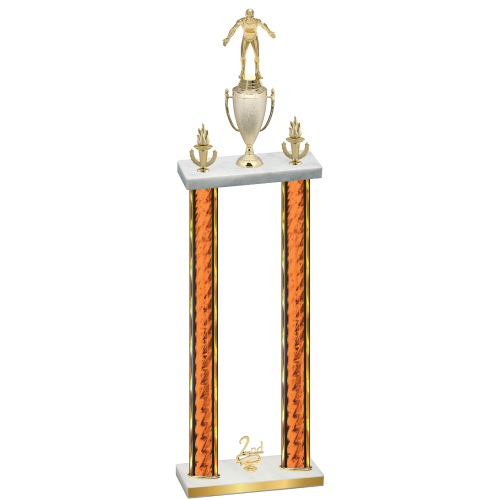 Double Orange Glacier Second Place Wrestling Trophy