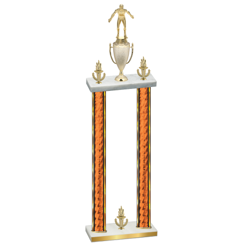 Double Orange Glacier Victory Wrestling Trophy