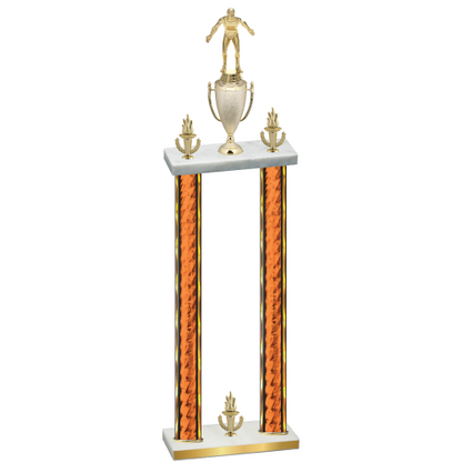 Double Orange Glacier Victory Wrestling Trophy