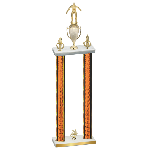 Double Orange Glacier Year Wrestling Trophy