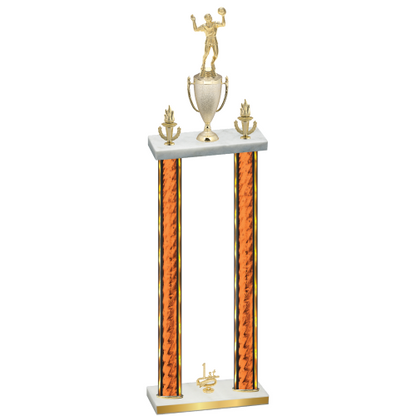 Double Orange Glacier First Place Volleyball Trophy