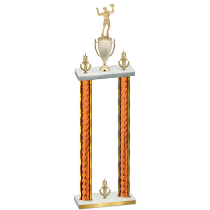 Double Orange Glacier Victory Volleyball Trophy