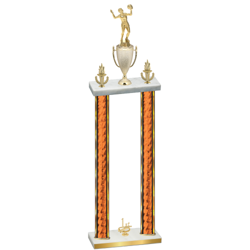 Double Orange Glacier First Place Volleyball Trophy