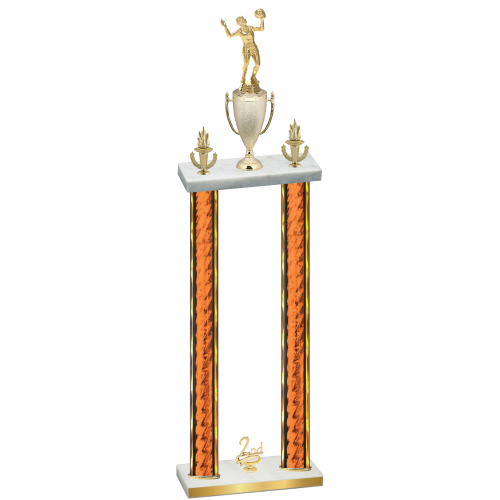 Double Orange Glacier Second Place Volleyball Trophy