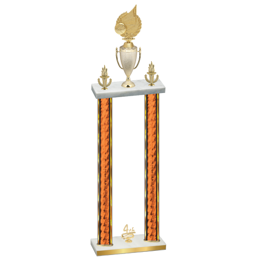 Double Orange Glacier Fourth Place Volleyball Trophy
