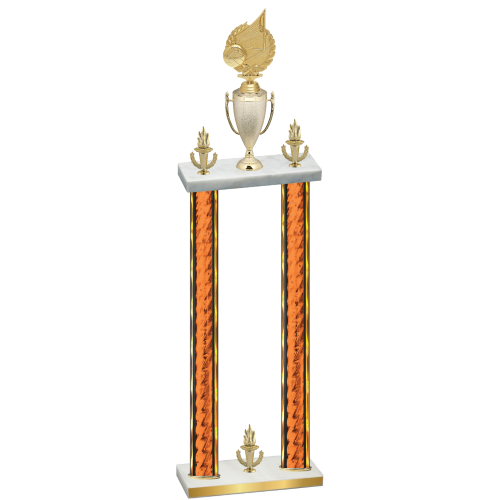 Double Orange Glacier Victory Volleyball Trophy