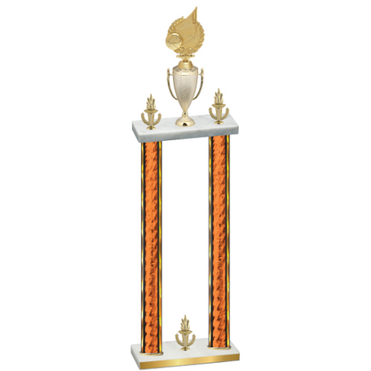 Double Orange Glacier Victory Volleyball Trophy