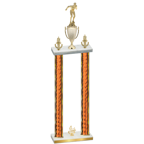 Double Orange Glacier Fourth Place Swimming Trophy