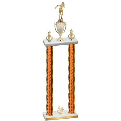 Double Orange Glacier Fourth Place Swimming Trophy