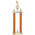 Double Orange Glacier Victory Football Trophy