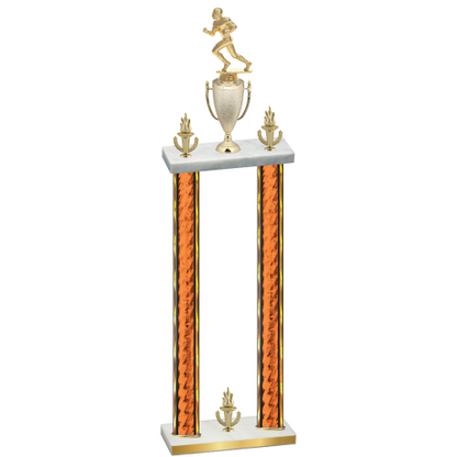 Double Orange Glacier Victory Football Trophy