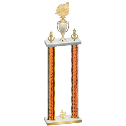 Double Orange Glacier Fourth Place Swimming Trophy