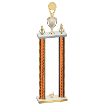 Double Orange Glacier First Place Insert Trophy
