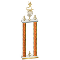 Double Orange Glacier Victory Lacrosse Trophy