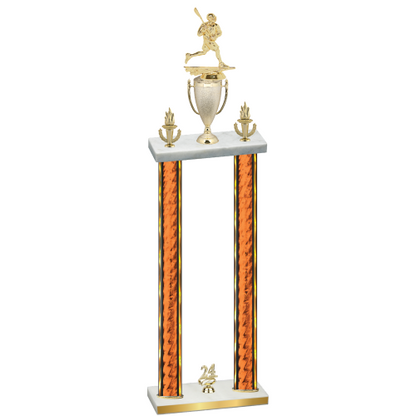 Double Orange Glacier Year Lacrosse Trophy