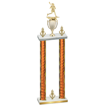 Double Orange Glacier Victory Lacrosse Trophy