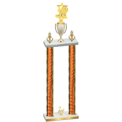 Double Orange Glacier Second Place Pickleball Trophy