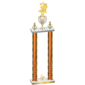 Double Orange Glacier Third Place Pickleball Trophy