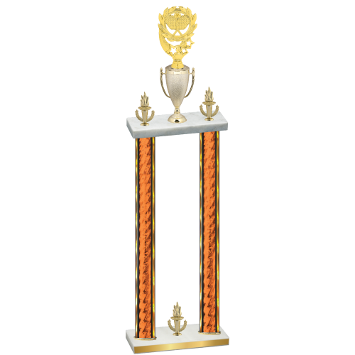 Double Orange Glacier Victory Pickleball Trophy