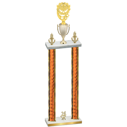 Double Orange Glacier Year Pickleball Trophy