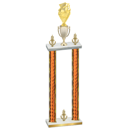 Double Orange Glacier Victory Pickleball Trophy
