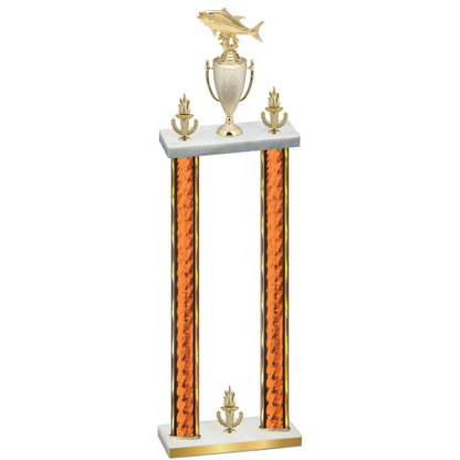 Double Orange Glacier Victory Fishing Trophy