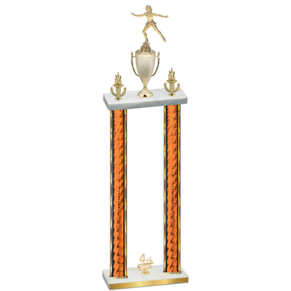 Double Orange Glacier Fourth Place Skater Trophy