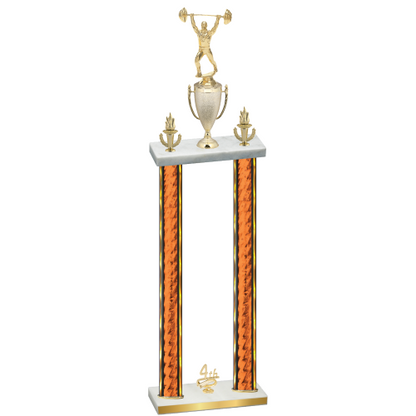Double Orange Glacier Fourth Place Weights Trophy