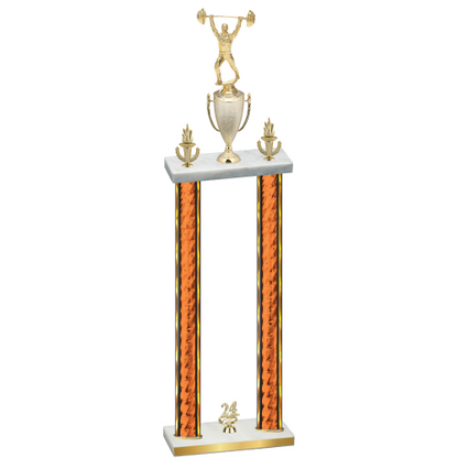 Double Orange Glacier Year Weights Trophy