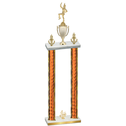 Double Orange Glacier Fourth Place Majorette Trophy