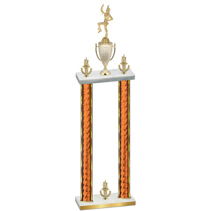 Double Orange Glacier Victory Majorette Trophy