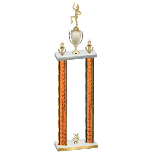 Double Orange Glacier Year Majorette Trophy
