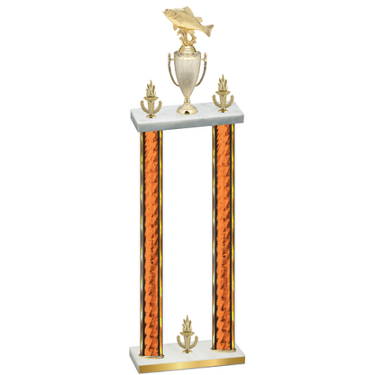 Double Orange Glacier Victory Fishing Trophy