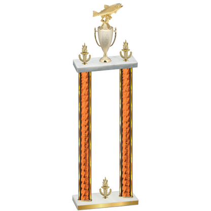 Double Orange Glacier Victory Fishing Trophy